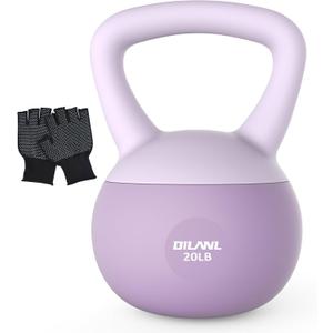 Soft Kettlebell, Safe Strength Training Kettle bell, Cushioned Impact-Resistant Base and Anti-Slip Grip Weight, Kettlebells Set for Home Workouts and Men/Women/Beginners,With Non-slip Gloves