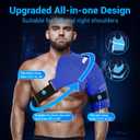 Comfytemp Shoulder Ice Pack Wrap Rotator Cuff Therapy, Gel Ice Packs for Injuries Reusable, Hot Cold Compress Shoulder Brace for Pain Relief, Recovery Items (Large/X-Large), Dark Blue