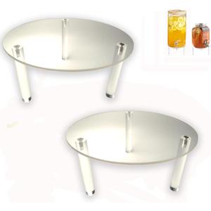 2Pcs Drink Dispenser Stand,Clear Acrylic Stands,Fit Max 7.87 Inch Diameter of Glass Drink Dispenser,Water Dispenser Stand for Parties and Events,Plant Stands,Cake Stand,Beverage Dispenser Stand Only