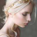 Yean Bride Wedding Hair Vine Headband Gold Leaf Bridal Accessories for Women (Gold)