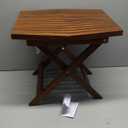 CleverMade Tamarack Folding Table - Outdoor Patio Furniture Accessory for Home Entertaining in the Patio, Backyard, and Deck, Cinnamon, Small