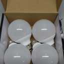 Brtstiun G25 LED Light Bulb, Round Vanity Light Bulbs for Bathroom, 40W LED Equivalent, Daylight White 5000K, Globe Light Bulbs E26 Base, 600LM, Non-Dimmable, 4-Pack