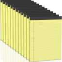 Legal Pads 8.5 x 11 College Ruled, 12 Pack Yellow Legal Note Pads 8.5 x 11 Perforated Paper Tablets 8-1/2 x 11 Narrow Ruled Writing Note Pads 30 Sheets Pads of Paper Notepads Yellow Notebook Notepad