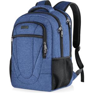 BIKROD Backpack for Women and Men, Extra Large School Backpacks for Teens, Water Resistant Back Pack Fits 17 Inch Laptop, Business Anti Theft Sturdy Computer Bag Gifts, Blue