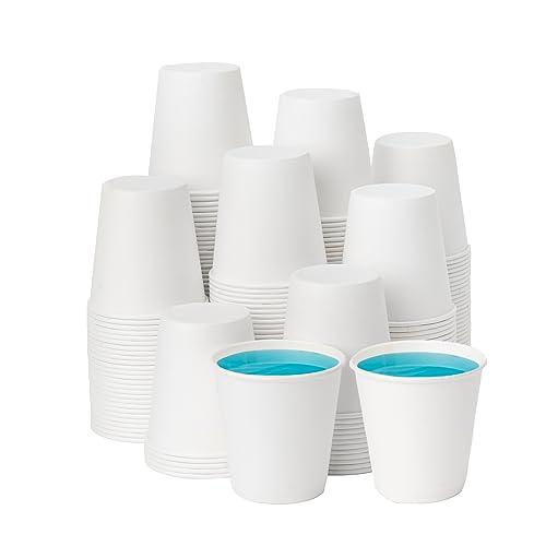 RACETOP 3 oz 300 Pack Paper Coffee Cups for Bathroom, Disposable Mouthwash Cups, Small Paper Cups for Parties, Picnics, Travel