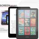 BHHB Pack of 2 Screen Protectors Compatible with Kindle Paperwhite 7 Inch 12th Generation 2024 and Kindle Colorsoft Signature Edition, 2025 Anti-Glare Screen Protector PET Screen Protector Full