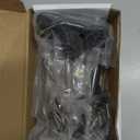 Self-Locking Gate Latch, 2-Sided Key Lock, Black Fence Hardware for Wood Metal Vinyl Gates