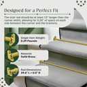 Renovators Supply Manufacturing Adjustable Stair Carpet Runner Rod with Bracket Holders Set, Brass, Bright Brass Finish, Pack of 13, Staircase Carpet Securing and Decorative Hardware for Home