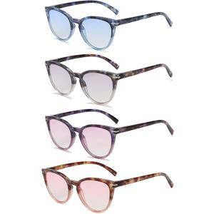 Bevi Ladies Stylish Reading Glasses Cateye Reader with Spring Hinges Great Value Glasses Readers (Mix Color, +2.50)