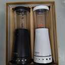 Electric Salt and Pepper Grinder Set with Storage Base, Stainless Steel Rechargeable Salt and Pepper Grinder Set with 4.5 oz Large Capacity, 1.8" Wide Mouth, Adjustable Coarseness, Ideal for Kitchen