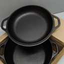 Lodge Cast Iron Double Dutch Oven - Pre-Seasoned 2-in-1 Cast Iron Cookware - Pot & Skillet Combo - Even Heat Retention - Oven-Safe, Versatile Pot - 5 Quart