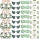 Bridesmaid Scrunchies Proposal Hair claws clips Set of 12 Bridal Shower heart sunglasses Gifts for Wedding Bachelorette Party Favors (32pc Sage Green)