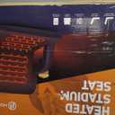 HOPERAN Heated Stadium Seats for Bleachers with Back Support and Wide Cushion, Extra Portable Bleacher Seat Foldable Stadium Chair, USB 3 Levels of Heat, 5 Pockets for Outdoor Camping Games Sports (1pc Black)