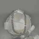 Wedding Flower Girl Basket with Cute Pearl Handle Bowknot Satin Flower Baskets for Wedding Ceremony - Ivory