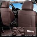 Car Seat Covers Full Set,Faux Leather Seat Covers for Cars, Car Seat Protector Waterproof, Non-Slip,Bright and Shiny seat Covers Make Your Vehicle Look, 2Seaters,Brown