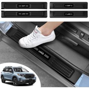 4PCS Car Door Edge Guards Door Sill Protector for Honda Passport 2019-2025 2026 Accessories ABS Plastic Material Matte Black Car Door Threshold Protection