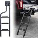 KEWISAUTO Foldable Pickup Truck Tailgate Ladder, 45" Heavy Duty Universal Folding Tailgate Step Ladder for Ford F250, Dodge RAM 2500 etc. Pickup Truck Accessories