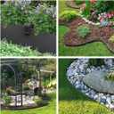A ANLEOLIFE 100FT Flexible Plastic Landscape Edging Coil, 5" Black Garden Border for Yard, Flower Beds & Pathways, Anti-UV, 30 Stakes for Easy Install