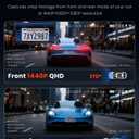 3 Channel Dash Camera for Cars,Triple Lens 4K+1080P+1080P Dash Cam Front Rear Inside,Built-in 5G WiFi & App, Night Vision,24H Parking Mode,Loop Recording,170 Wide Angle,32GB Card Included(Black)