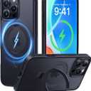 CASEKOO Ultra-Magnetic Stand for iPhone 16 Pro Max Case [Military Drop Protection] [Compatible with MagSafe] Shockproof Translucent Matte Slim Ring Holder Case for iPhone 16 ProMax 6.9 inch, Black