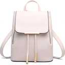 Pahajim Womens Trendy Backpack Purses PU Leather Travel Rucksack for Ladies Cute Daypacks Bags (White)