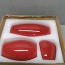 hjn Ceramic Vase Set of 3 Red Flower Vase for Home Decor, Modern Decorative Vase for Flowers Vases for Your Ideal Shelf Decor/Table/Living Room/Kitchen/Office-Red…