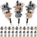 30 Pcs Koala Clip Koala Pencil Toppers 2.76" and 2" Mini Animal Bear Stuffed Plush Animal Toy Gifts for Party Office Home Supplies Piata Stuffer Purse Charm Hangings
