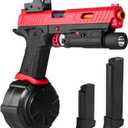 Electric Gel Toys New X5, Full Auto Splat-Blaster Includes Drum and Goggles for Outdoor Team Game, X2 Upgrade Version for Ages 14+,red