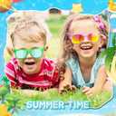 GKTZ Kids Sunglasses Party Favors - Boys Girls Age 3-8 Birthday Goodie Bags Stuffers, Neon Sunglasses Bulk with UV 400 Protection for Kids Classroom Favors - 24 Packs