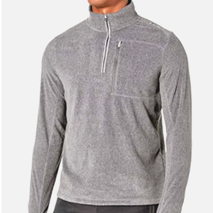 HI-TEC Men's Rogers Striped Sweater Thermo-Fleece Quarter Zip Jacket Large