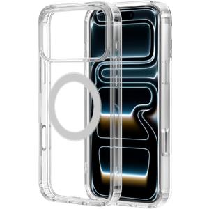 3 x amCase Clear Case for iPhone 17 Pro (6.3") | Compatible with MagSafe Accessories |Camera Cutout | Drop Protection | Ultra-Strong Magnetic | Support Wireless Charging