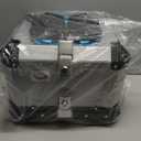 Motorcycle Top Case, 45L Motorcycle Tail Box Bag, Aluminum Top Trunk with Anti-Theft Lock System, Easy Installation with Universal Bracket, Waterproof, Rustproof and Dustproof, Silver