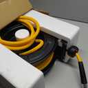 Steel Retractable Air Hose Reel 3/8" Inch x 50' Feet Hybrid Polymer Hose, Heavy Duty Air Hose Reel included Auto Rewind Reel | Quick Air Coupler | Heavy Duty Steel Frame