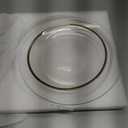 NUPTIO Charger Dinner Plates Set: Glass Gold Rim Chargers Under Plate 2PCS Clear Tray Round Salad Dish for Dining Wedding Party Christmas Reception Banquet Event Dessert Table Decoration 7.8 10 Inch