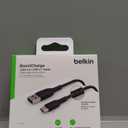 Belkin BoostCharge Pro Flex Braided USB-C to USB-A (2M/6.6ft) Fast Charging Cable USB-IF Certified for iPhone 16, iPhone 16 Pro, iPad Pro, Galaxy S25, S24, Pixel, Nintendo Switch 2 & More - Black