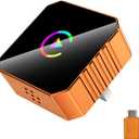 2026 Mini Wireless Carplay Adapter, Upgrade Wired to Wireless for Carplay & Android Auto, Plug And Play, Fast Auto-Reconnect Stable Control, Zero Delay Car Play for Iphone Ios 10+, Android 11+, Orange