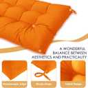 MTMR Outdoor Bench Cushion, Waterproof Wicker Chair Cushion, Thick Patio Replacement Seat Pad for Porch Lawn Indoor Swing Couch Sofa Loveseat, Patio Furniture Cushions, 44x19 Inch, Orange