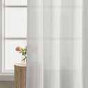 White Curtains for Living Room Large Window Grommet Semi Sheer White Drapes Light Flitering Privacy Boho Floor to Ceiling Curtain Panels for Sliding Door   24x32 Inch 2 PAck