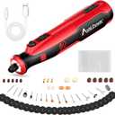 AVID POWER Cordless Rotary Tool 8V Rechargeable Grinding Tool for Dog Nail, 5 Speeds, 60 Pcs Accessories for Carving, Engraving, Sanding, Polishing and Cutting (Light Red)