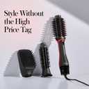 REVLON 3-in-1 Multi-Styler, Blow Dryer Brush, Blowout and Hair Straightener Brush in One to Dry, Curl, Smooth, Shape and Volumize Hair for Gorgeous Salon Blowouts
