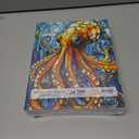 500 Piece Puzzles for Adults Clearance, Stained Glass Style Octopus Jigsaw Puzzle Beautiful Ocean Art Challenging Art Puzzle for Gifts Party Games Family Fun, 23" X 15" Dust Free