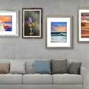 LUCKYLIFE 16x20 Frames for Wall, Display Pictures 11x14 with Mat or 16x20 without Mat, Pack of 2, Distressed White