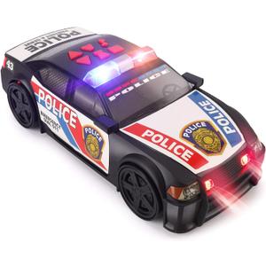 Liberty Imports Motorized Police Cruiser Kids Toy Cop Car Electric Model Rush & Rescue Vehicle 1/16 Scale with Button Activated Forward Reverse Motion, Siren Sounds and Flashing Lights