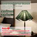 Small Scalloped Table Lamp Shades - Petal Lamp Shade for Table Lamps, Floor Lamps, bedside lamp and Pendant Light, UNO Fitter for E27, E26 and E14 Base (Dark Green, 3.5 * 15 * 7 inch - 1 Pack)
