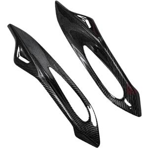 Front Fairing Winglet Fit for CFMOTO 450SR Carbon Fiber Pattern Shell Deflector, Dry Carbon Pure Carbon Twill Gloss Front Carbon Fiber Fairing Wing Cover(Pink)