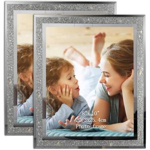Calenzana 8x10 Picture Frame Sparkle Glass Photo Frames for Tabletop, 8 x 10 inch, 2 Pack