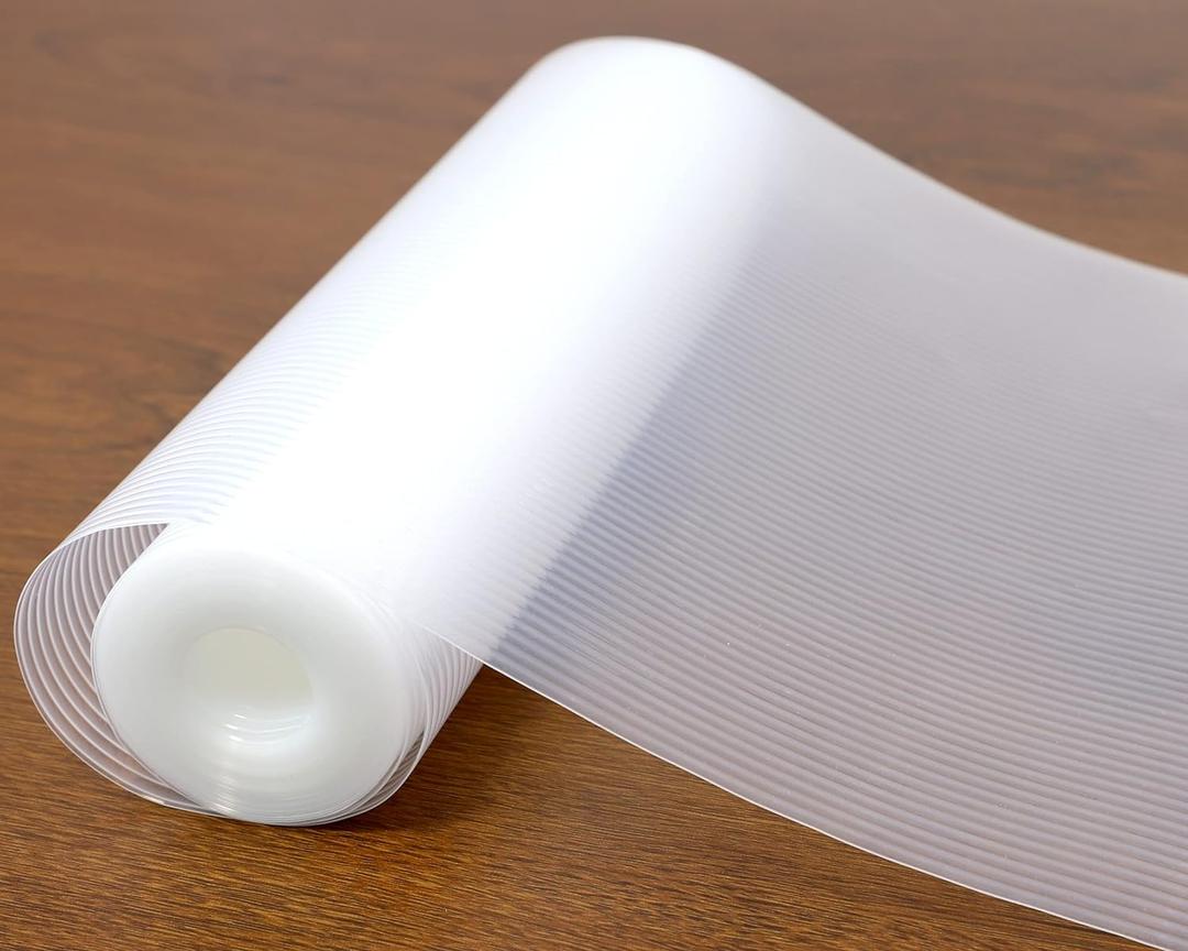 Shelf Liners for Kitchen Cabinets Non Adhesive Drawer Liner 20 Inch Wide X 20 Ft Clear Non Slip Waterproof Refrigerator Mats Closet Pantry Shelf Liner Cupboard Liners Kitchen Bathroom