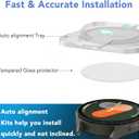 3 x SPGUARD 2 Pack Galaxy Watch 7 44mm Screen Protector,Auto-alignment Installation Kit Accessories Tempered Glass Screen Protector for ONLY Samsung Watch 7 44mm
