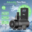 hygger 15W-100W Water Pump with Controller (Up to 3430GPH), Submersible/Inline Return Pump with Adjustable Mode/Flow, 2 Fountain Pump with 2 Inlet Cover and 3 Nozzles, for Fish Tank, Pond, Aquarium