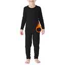 Girls Underwear Kids Thermal Underwears Toddler Winter Base Layer Long Johns Sets for Boys A Black Large (100) /3T-4T